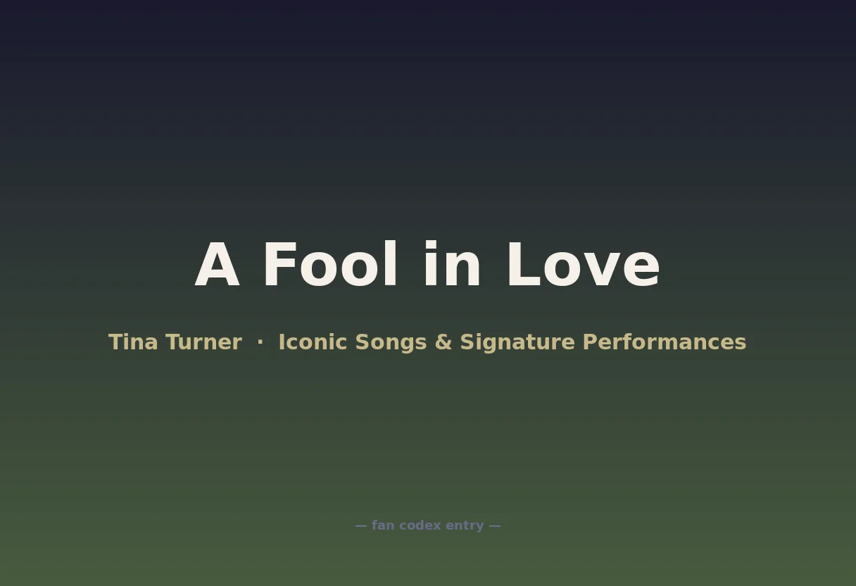 A Fool in Love