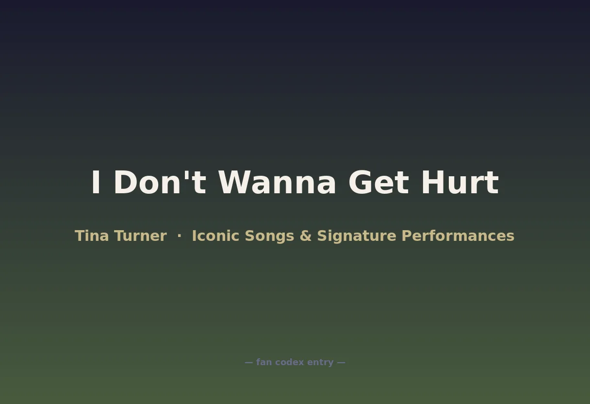 I Don't Wanna Get Hurt